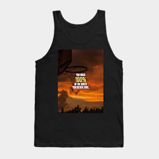 Basketball motivational quote Sunset Tank Top